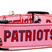 Patriots girl dog collar handmade adjustable buckle 1" or 5/8" wide or leash