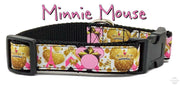 Minnie Mouse dog collar handmade adjustable buckle collar 1"wide or leash Petcollarshandmade