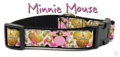 Minnie Mouse dog collar handmade adjustable buckle collar 1