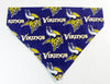 Vikings football Dog Bandana Over the Collar dog bandana Dog collar bandana Petcollarshandmade