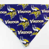 Vikings football Dog Bandana Over the Collar dog bandana Dog collar bandana Petcollarshandmade