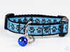 Sparkle Paw Print Cat or small dog collar 1/2"wide adjustable handmade or leash Petcollarshandmade