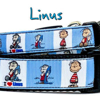 Linus from Peanuts dog collar handmade adjustable buckle 5/8" wide or leash