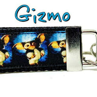 Gizmo Key Fob Wristlet Keychain 1"wide Zipper pull Camera strap handmade - Furrypetbeds