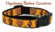 Nightmare Before Christmas dog collar handmade adjustable buckle collar 1"wide - Furrypetbeds