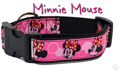 Minnie Mouse Dog collar handmade adjustable buckle 1