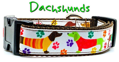 Dachshunds dog collar handmade adjustable buckle collar 1