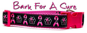 "Bark For a Cure" dog collar handmade adjustable buckle 1"or 5/8" wide or leash Petcollarshandmade