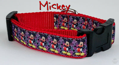 Mickey Mouse dog collar Handmade adjustable buckle collar 1