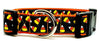 Halloween Candy Corn dog collar handmade adjustable 1" or 5/8" wide or leash