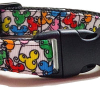 Mickey Balloons Dog collar handmade adjustable buckle collar 5/8" wide or leash