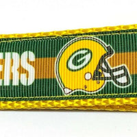 Green Bay Packers Key Fob Wristlet Keychain 1"wide Zipper pull Camera strap Petcollarshandmade