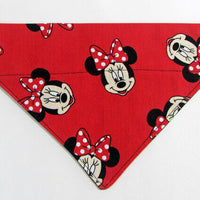 Minnie Mouse Dog Bandana Over the Collar bandana Dog collar bandana puppy Disney