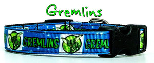 Gremlins/Gizmo dog collar handmade adjustable buckle collar 5/8" wide or leash