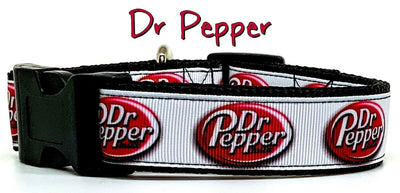 Dr Pepper Dog collar handmade adjustable buckle collar 1
