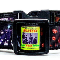 The Beatles dog collar handmade adjustable buckle 1" or 5/8" wide or leash Petcollarshandmade