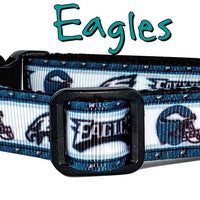Eagles dog collar handmade adjustable buckle collar 5/8" wide or leash fabric