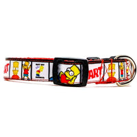 Bart Simpson dog collar handmade adjustable buckle 5/8" wide or leash TV show