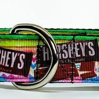 Hershey's Chocolate Bar dog collar handmade adjustable 1" or 5/8" wide or leash Petcollarshandmade