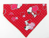 Snoopy Dog Bandana, Over the Collar dog bandana, Dog collar bandana, puppy