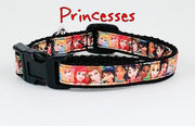 Princesses cat or small dog collar 1/2"wide adjustable handmade bell Disney