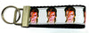 David Bowie Key Fob Wristlet Keychain 11/4"wide Zipper pull Camera strap - Furrypetbeds