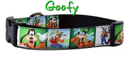 Goofy dog collar handmade adjustable buckle collar 1" wide or leash fabric Petcollarshandmade