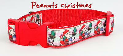 Peanuts Christmas dog collar handmade adjustable buckle 1