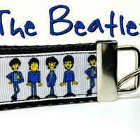 The Beatles Key Fob Wristlet Keychain 1 1/4"wide Zipper pull Camera strap - Furrypetbeds