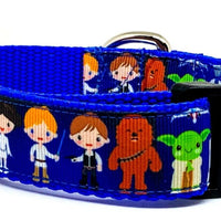 Star Wars dog collar handmade adjustable buckle collar 1" wide or leash movie