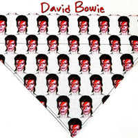 David Bowie Dog Bandana Over the Collar dog bandana Dog collar bandana Rock Petcollarshandmade