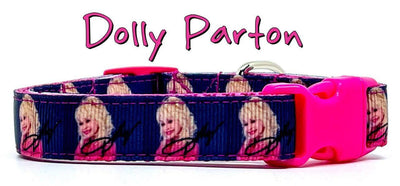 Dolly Parton dog collar handmade adjustable buckle 5/8