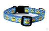 Minions cat or small dog collar 1/2" wide adjustable handmade bell or leash Petcollarshandmade