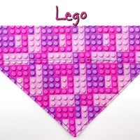 Lego Blocks Dog Bandana Over the Collar dog bandana Dog collar bandana pink toy