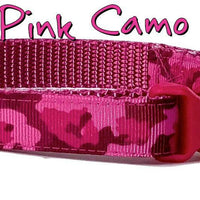 Pink Camo Dog collar handmade adjustable buckle 5/8" wide or leash small dog Petcollarshandmade