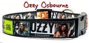 Ozzy Osbourne dog collar Rock N Roll handmade adjustable buckle 1" or 5/8" wide Petcollarshandmade