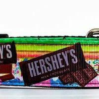 Hershey's Chocolate Bar dog collar handmade adjustable 1" or 5/8" wide or leash Petcollarshandmade