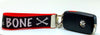 Bad To The Bone  Key Fob Wristlet Keychain 1"wide Zipper pull Camera strap