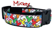 Mickey Balloons dog collar Handmade adjustable buckle 1"or 5/8" wide or leash Petcollarshandmade