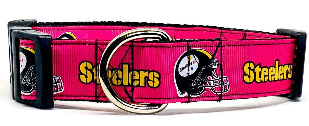 Packers/Steelers dog collar handmade adjustable buckle 1 or 5/8