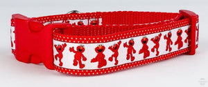 Elmo dog collar handmade adjustable buckle collar 1" wide or leash Petcollarshandmade