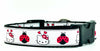 Hello Kitty Ladybug dog collar handmade adjustable buckle 1" wide or leash