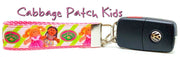 Cabbage Patch Key Fob Wristlet Keychain 1"wide Zipper pull Camera strap handmade