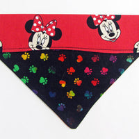 Minnie Mouse Dog Bandana Over the Collar bandana Dog collar bandana puppy Disney