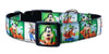 Goofy dog collar handmade adjustable buckle collar 1" wide or leash fabric
