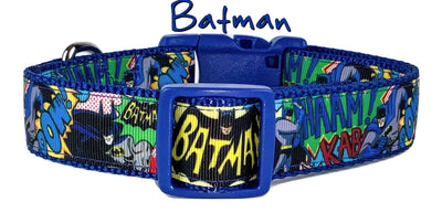 Batman dog collar handmade adjustable buckle collar 1