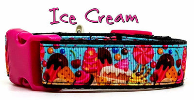 Ice Cream dog collar handmade adjustable buckle collar 1