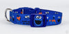 Cookie Monster Dog collar handmade adjustable buckle 5/8"wide or leash fabric