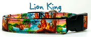 The Lion King dog collar handmade adjustable buckle collar 5/8"wide or leash - Furrypetbeds