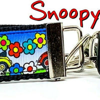 Snoopy Key Fob Wristlet Keychain 1 1/4"wide Zipperpull or Camera strap Peanuts - Furrypetbeds
